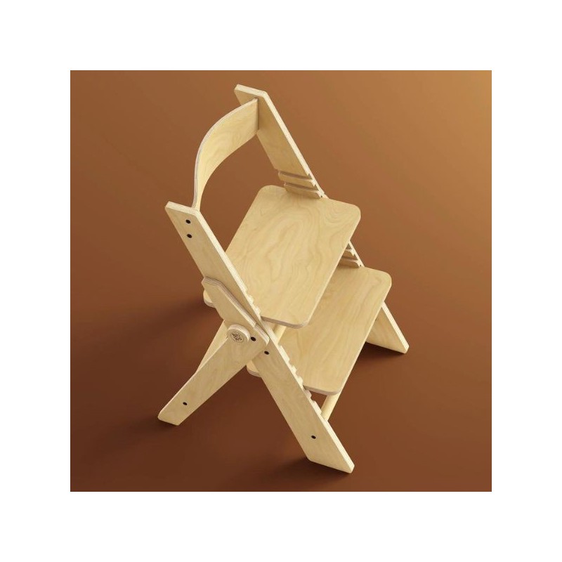 Silla de madera evolutiva infantil y plegable - Montessori Busykids