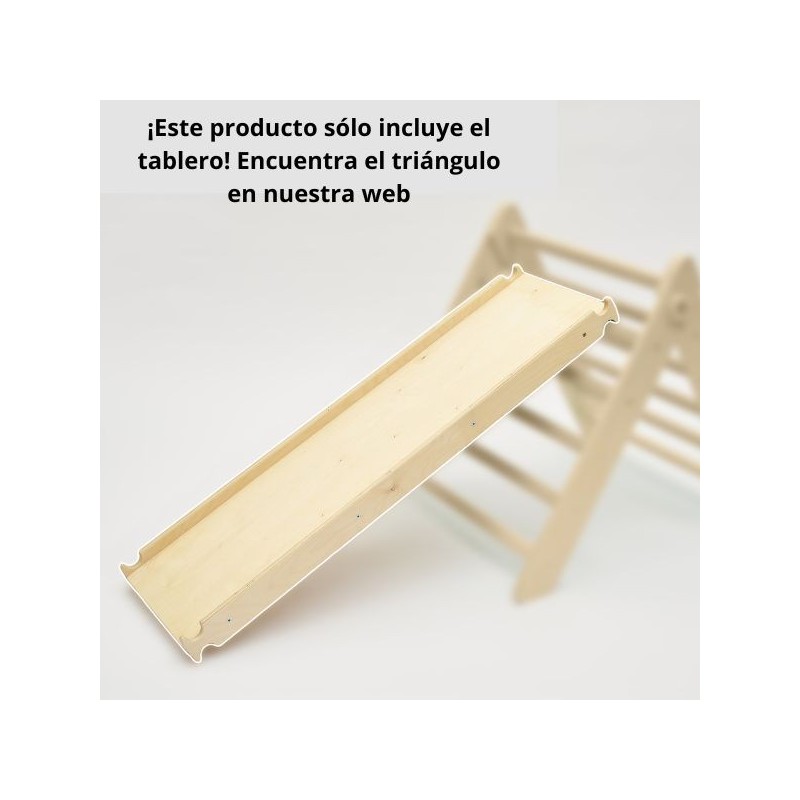 Tabla de doble cara de madera para triángulo Pikler - largo - tobogán y escalera - juguete infantil Busykids