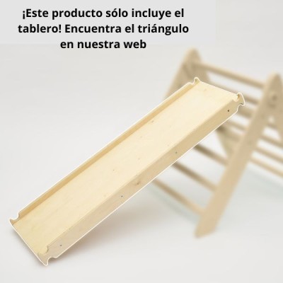 Tabla de doble cara de madera para triángulo Pikler - largo - tobogán y escalera - juguete infantil Busykids