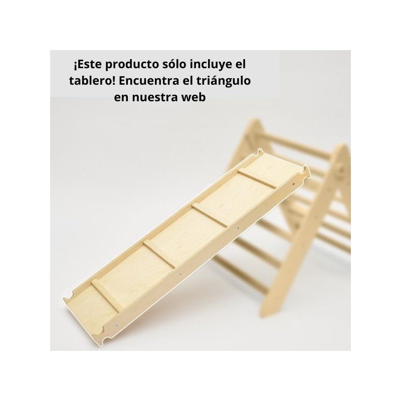 Tabla de doble cara de madera para triángulo Pikler - largo - tobogán y escalera - juguete infantil Busykids