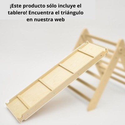 Tabla de doble cara de madera para triángulo Pikler - largo - tobogán y escalera - juguete infantil Busykids