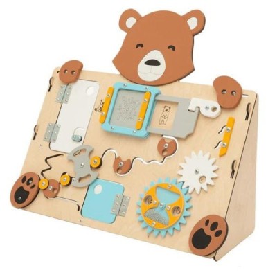 Tablero de actividades "pequeño osito" - de madera - juguete infantil y puzzle de pared Busykids