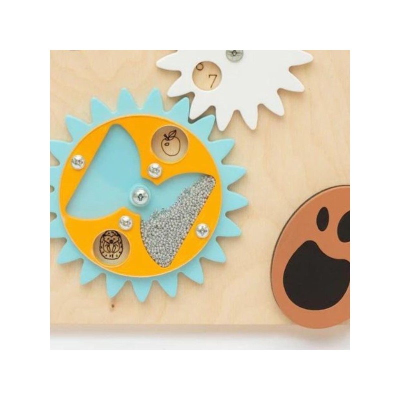 Tablero de actividades "pequeño osito" - de madera - juguete infantil y puzzle de pared Busykids