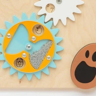 Tablero de actividades "pequeño osito" - de madera - juguete infantil y puzzle de pared Busykids