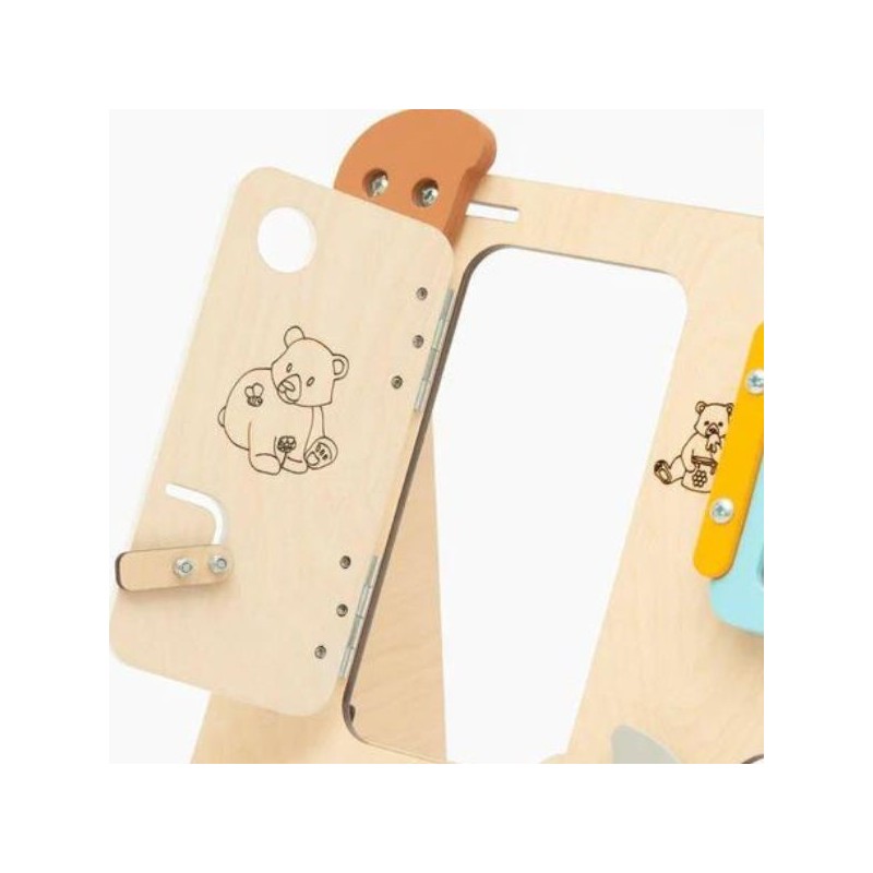 Tablero de actividades "pequeño osito" - de madera - juguete infantil y puzzle de pared Busykids