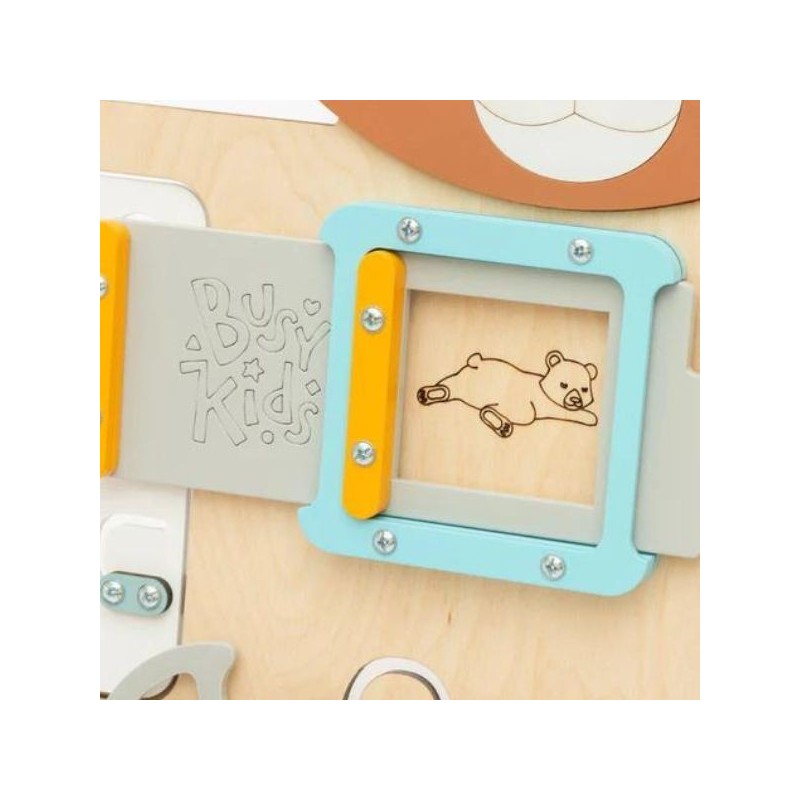 Tablero de actividades "pequeño osito" - de madera - juguete infantil y puzzle de pared Busykids