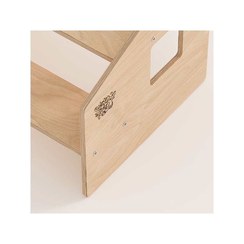 Taburete de dos escalones de madera infantil Montessori Busykids