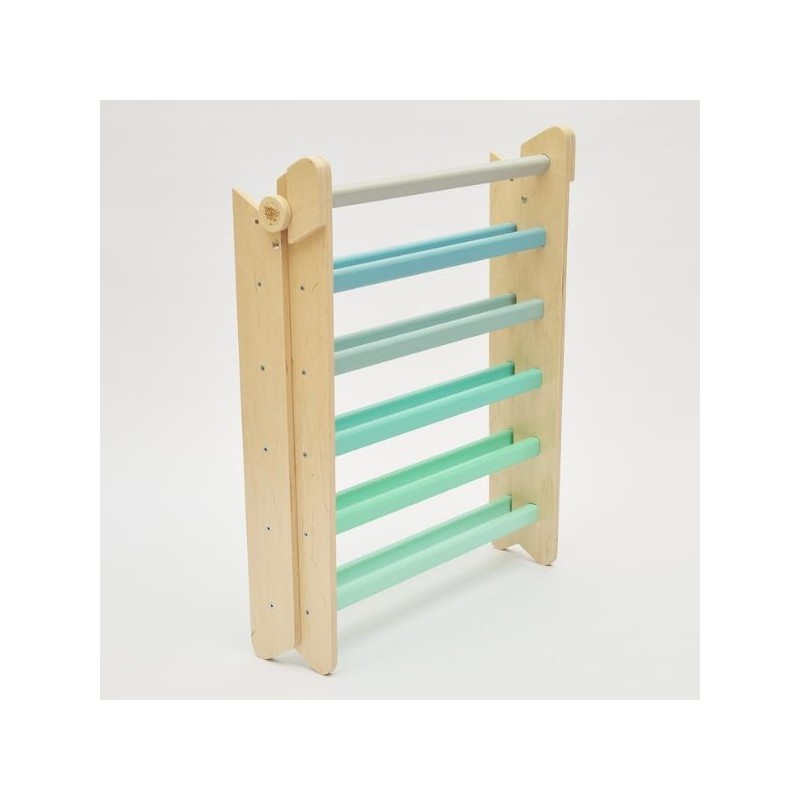 Triángulo Pikler de madera - colores menta nórdicos - juguete infantil para trepar Busykids