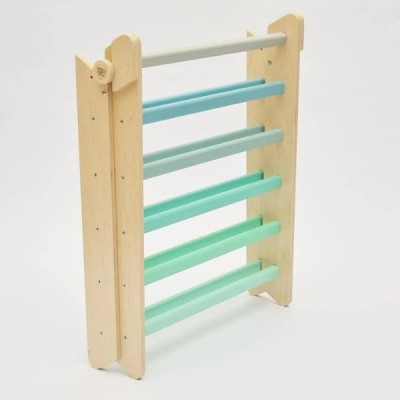 Triángulo Pikler y tobogán/escalera de madera - colores menta - juguete infantil para trepar Busykids