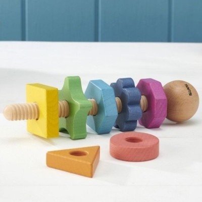 Twister de madera arcoiris con formas - Tickit Tickit