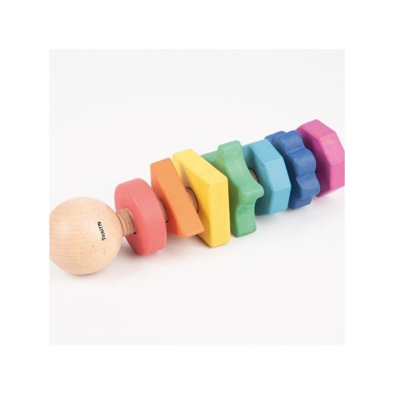 Twister de madera arcoiris con formas - Tickit Tickit