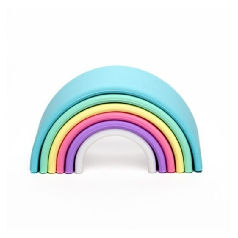 Arcoíris de silicona colores para bebé - juego de construcción TocToys