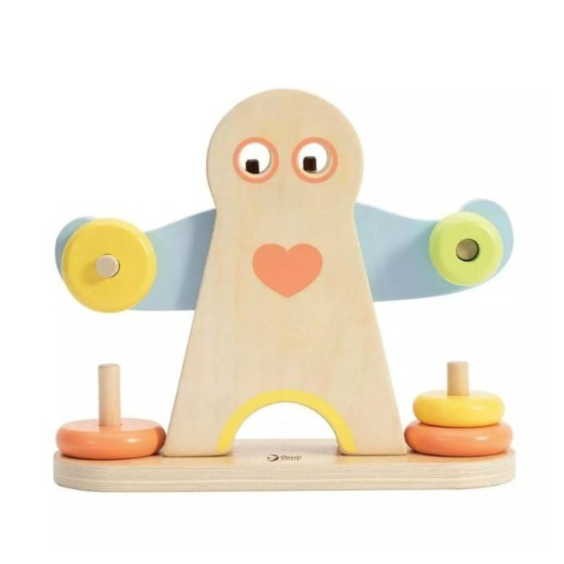 Báscula tipo balanza - modelo Hércules - juguete infantil de madera Labores Bella