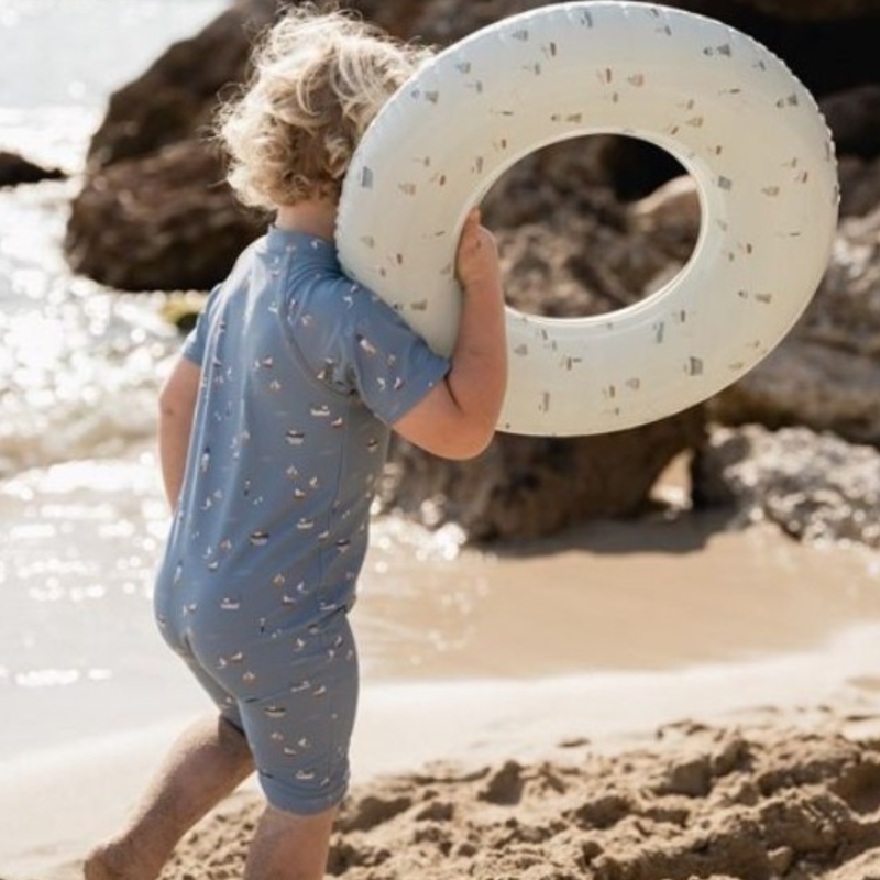 Flotador infantil redondo tipo donut azul Bahía de los marineros - Sailors Bay Little Dutch TocToys