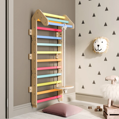 Espaldera infantil Mini Pared Sueca de madera hasta 141 cm Busykids