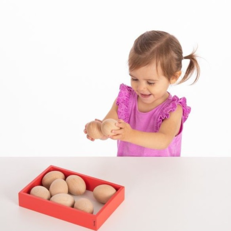 Huevos y hueveras de madera - Juego heurístico infantil - Tickit Labores Bella