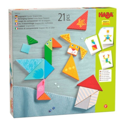 Juego madera para composición Mix de Tangram - Haba educativo Old Teddys