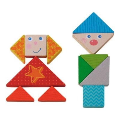 Juego madera para composición Mix de Tangram - Haba educativo Old Teddys