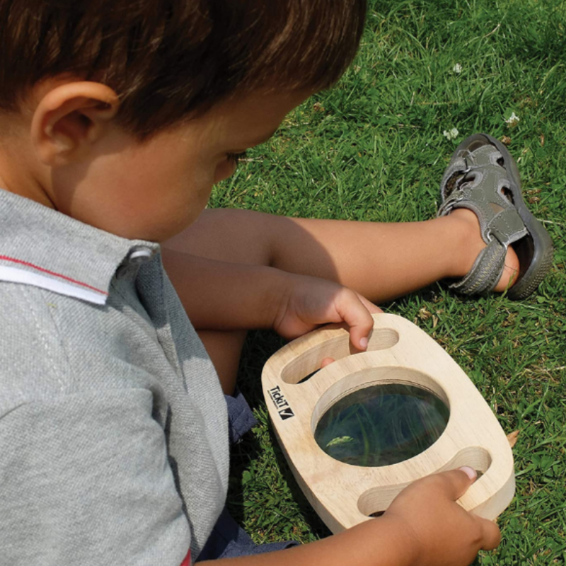 Lupa infantil de fácil agarre de madera - Tickit Labores Bella