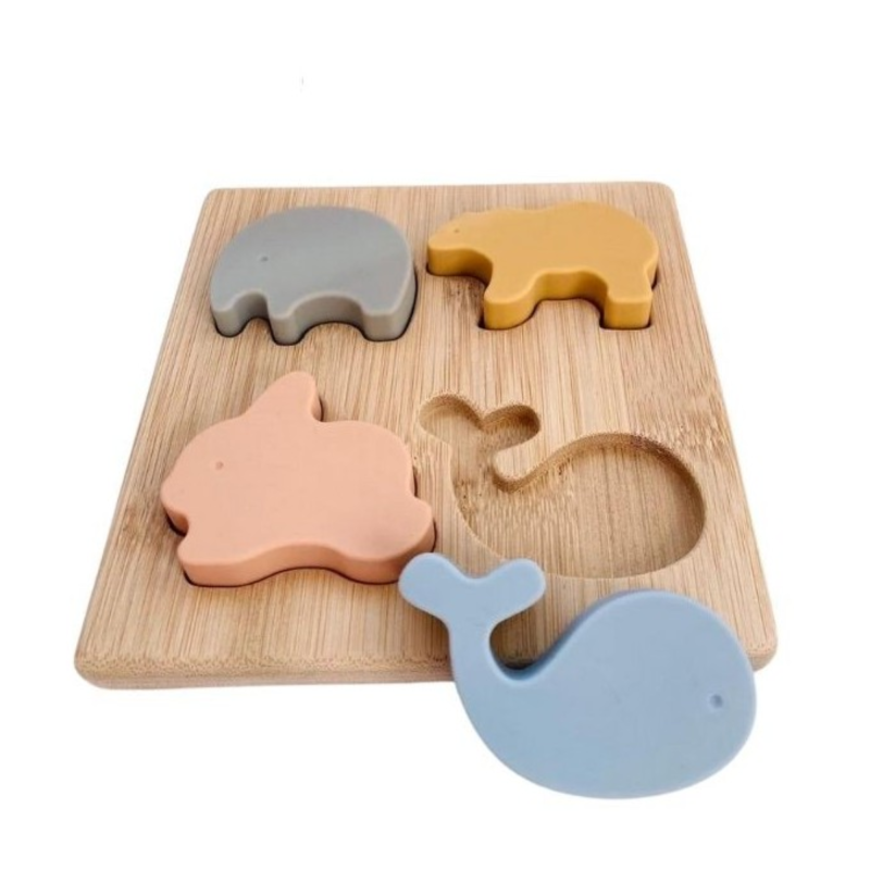 Puzzle de animales madera y silicona - Labores Bella