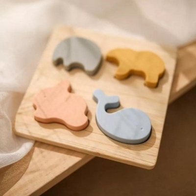 Puzzle de animales madera y silicona - Labores Bella