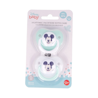 Set De 2 Chupetes Con Tetina Anatomica De Silicona De 0 A 6 Meses | Cool Like Mickey Labores Bella