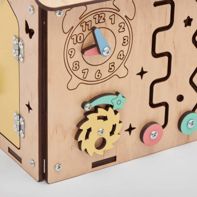 Casa de juegos sensorial y de actividades infantil MINI - Madera - Montessori Busykids