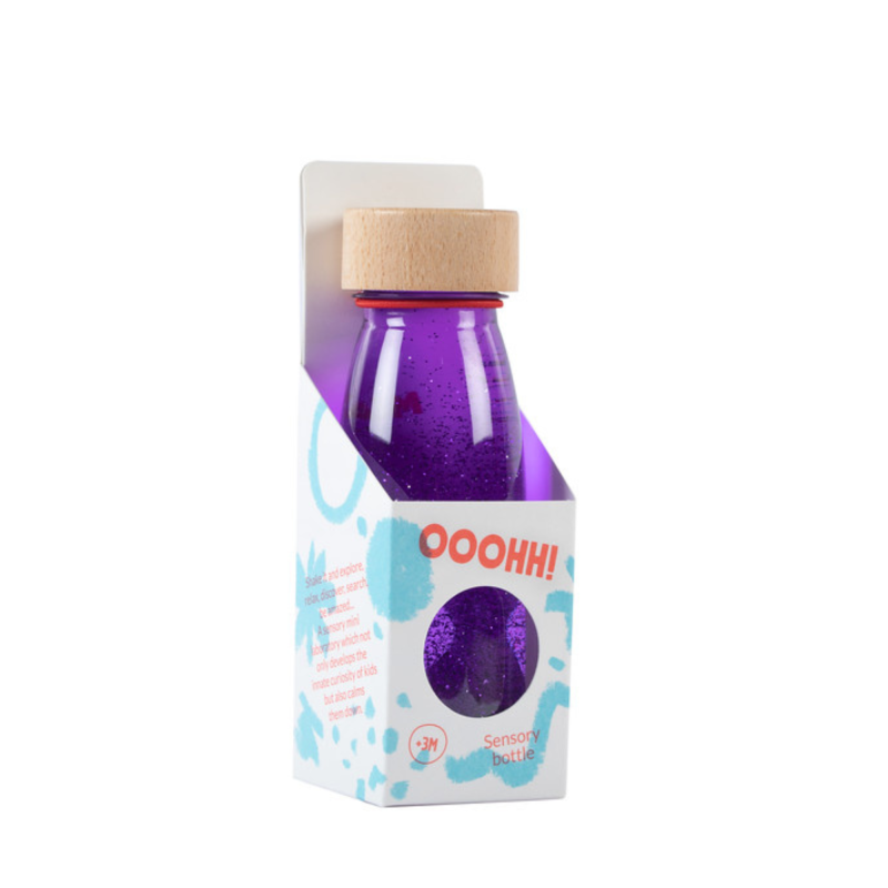 Botella Sensorial Flotante Morada - Petit Boum Petit Boum