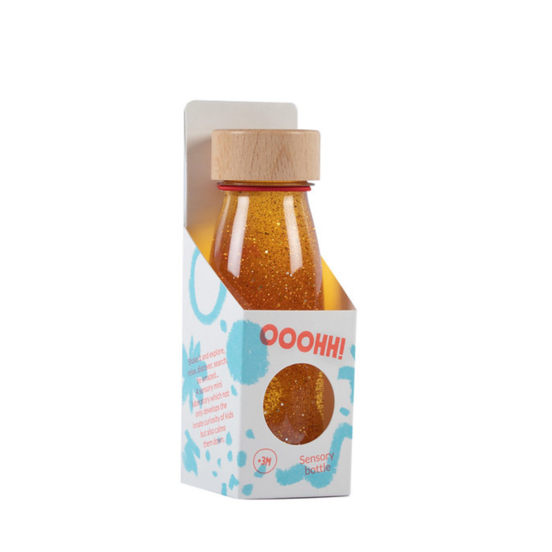 Botella Sensorial Flotante Cúrcuma - Petit Boum Petit Boum