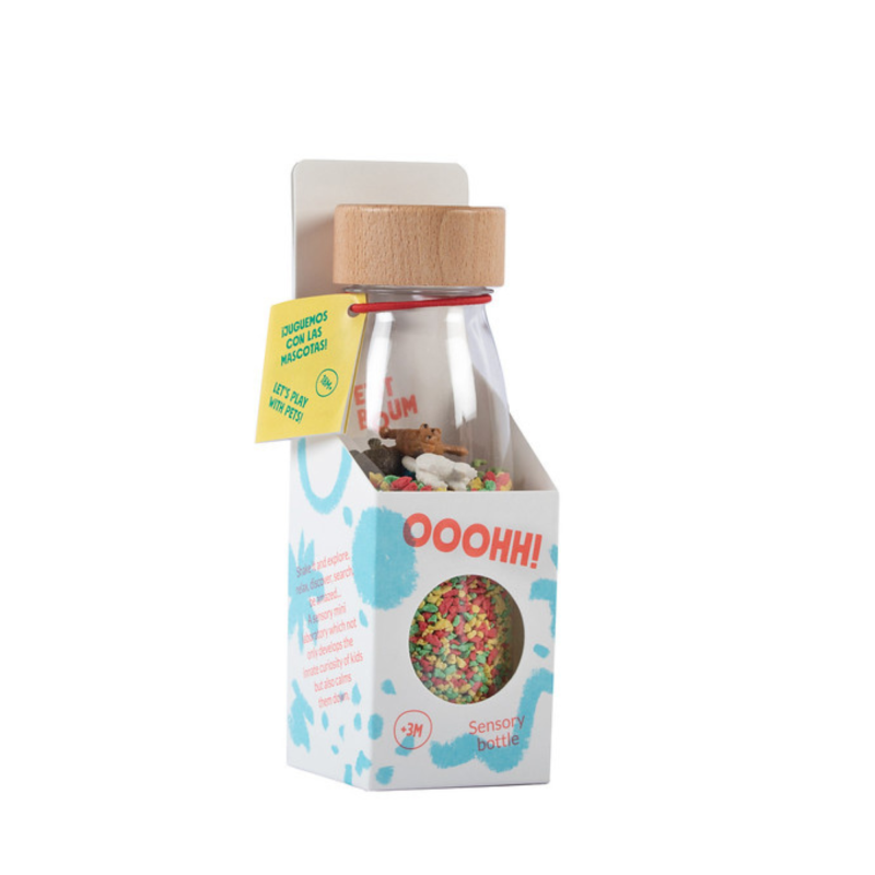 Botella Sensorial Espía Mascotas - Petit Boum Petit Boum