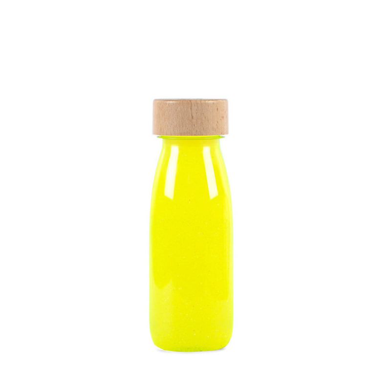 Botella Sensorial Fosforescente Amarilla Petit Boum