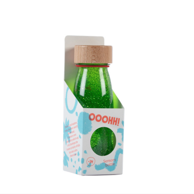 Botella Sensorial Flotante Verde - Petit Boum Petit Boum